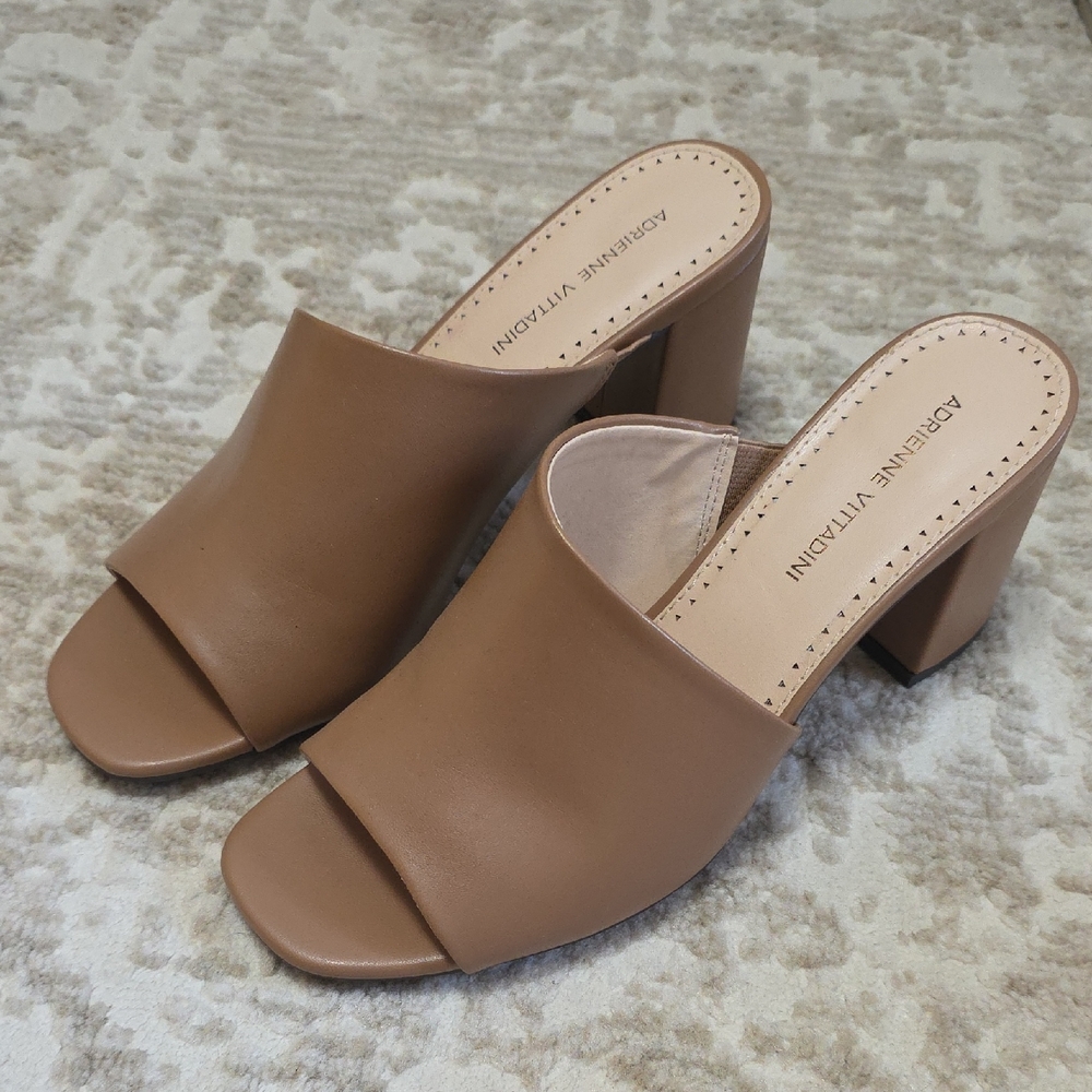 Adrienne Vittadini Tan Women's Mules